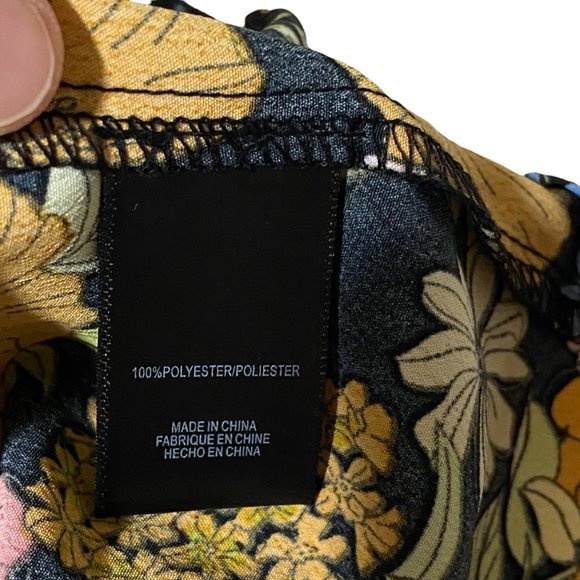 WAYF Black Floral Mini Dress - Picture 5 of 7